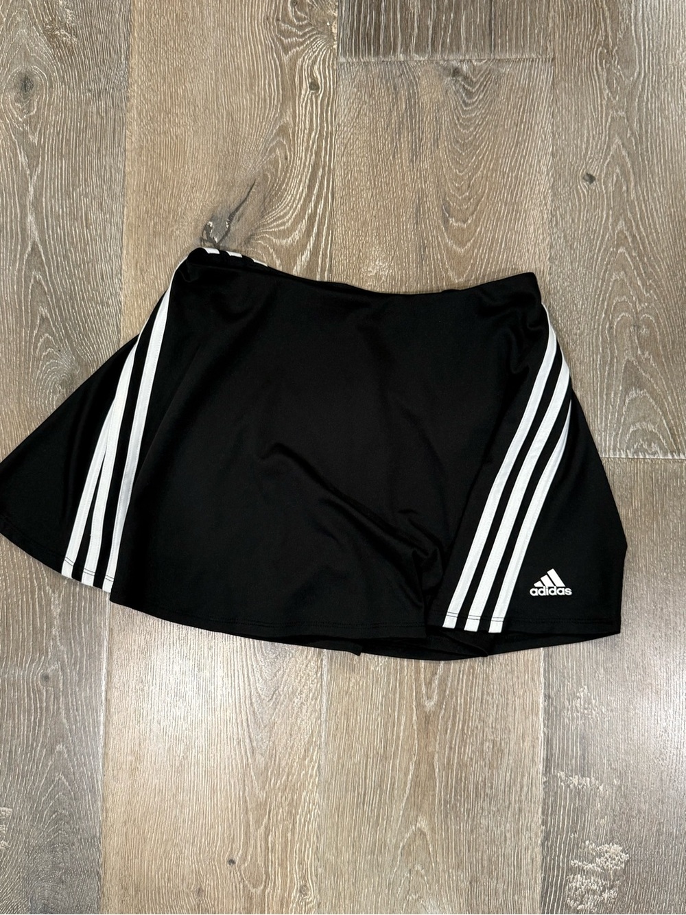 adidas Black Skirt with White Triple Stripes